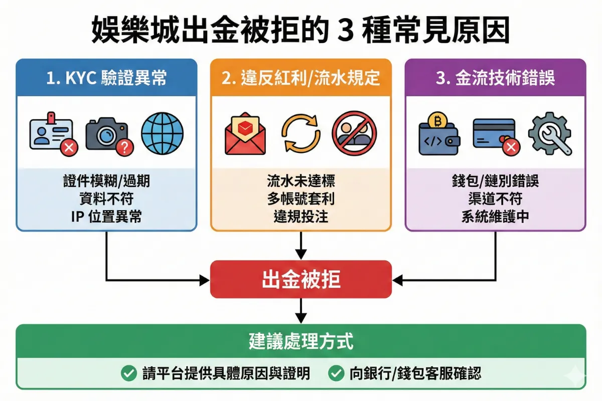 為什麼我的娛樂城提款會失敗?了解這 5 個真實原因!