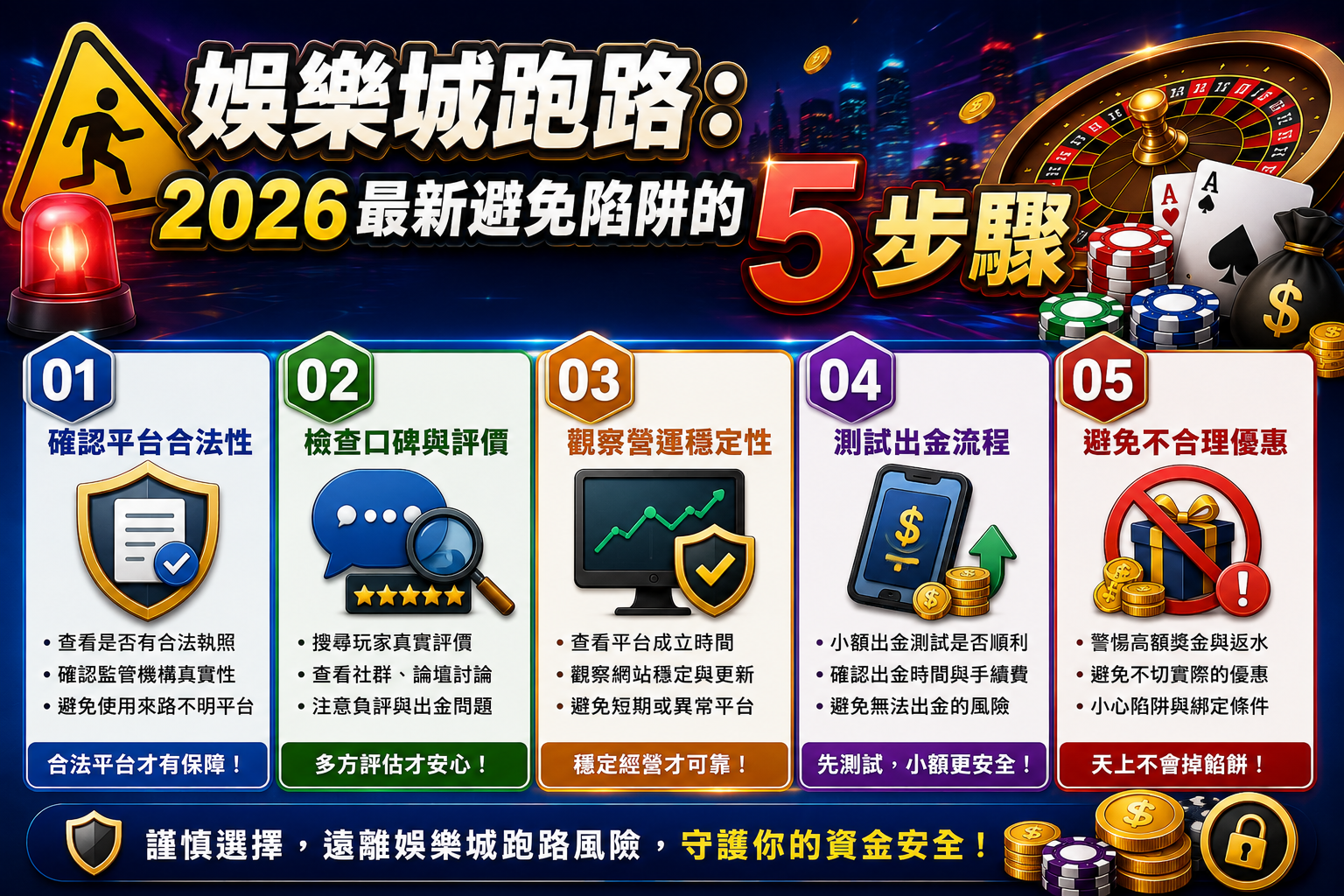 如何避免被娛樂城跑路?這 5 個步驟幫你保護資金